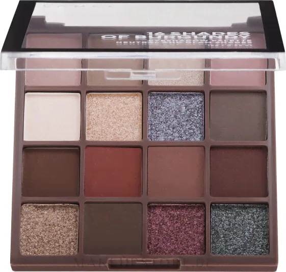 Lidschatten-Palette - LAMEL Make Up Eyeshadow 16 Shades Of Burgundy Palette 16-4-0