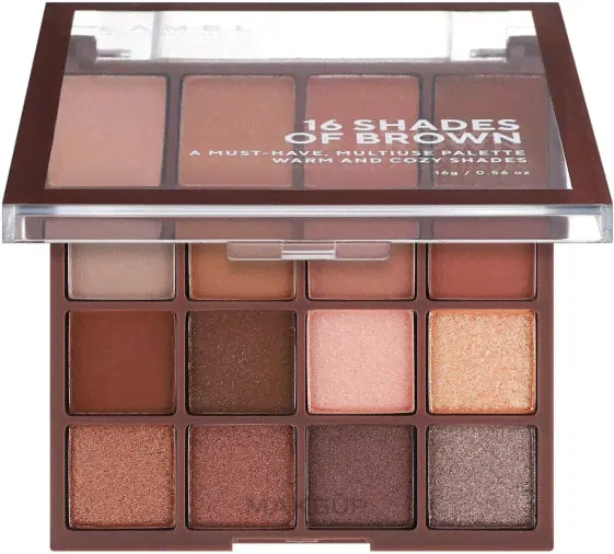 Lidschattenpalette - LAMEL Make Up Eyeshadow 16 Shades Of Brown Palette 16-3-0